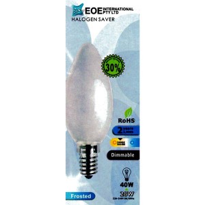 Halogen Bulb Candle Frosted